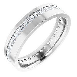 14K White 1 1/2 CTW Lab-Grown Diamond Band