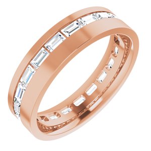 14K Rose 1 3/8 CTW Lab-Grown Diamond Band