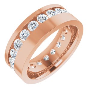 14K Rose 1 7/8 CTW Lab-Grown Diamond Band