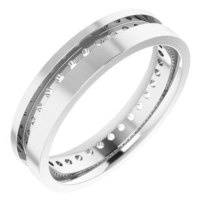 14K White 1 1/2 CTW Lab-Grown Diamond Band