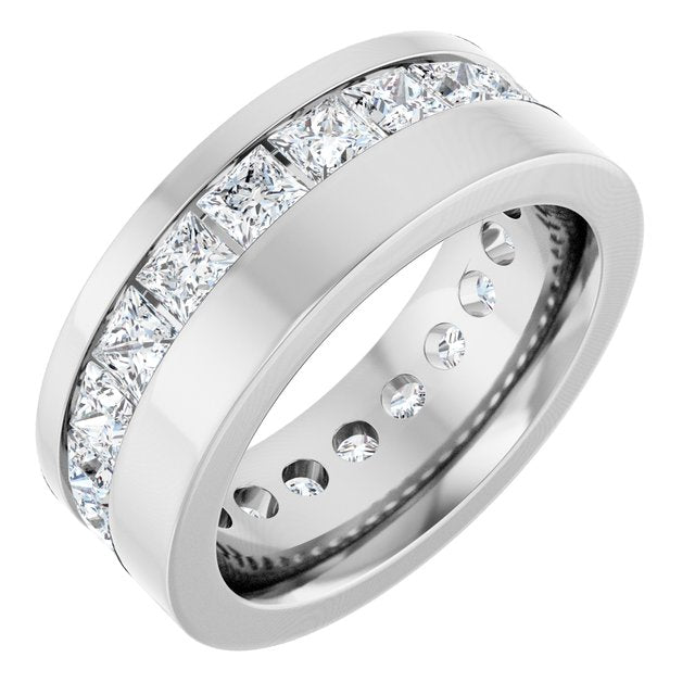 14K White 3 3/8 CTW Lab-Grown Diamond Band