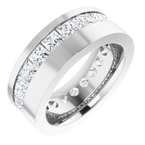 14K White 3 3/8 CTW Lab-Grown Diamond Band