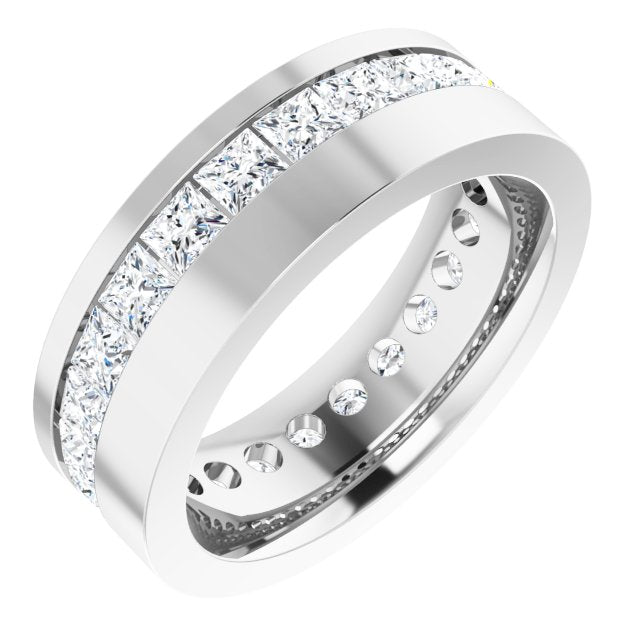 14K White 3 9/10 CTW Lab-Grown Diamond Band