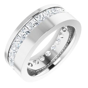 14K White 3 5/8 CTW Lab-Grown Diamond Band