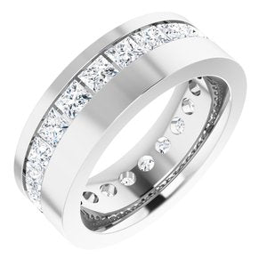 14K White 3 5/8 CTW Lab-Grown Diamond Band