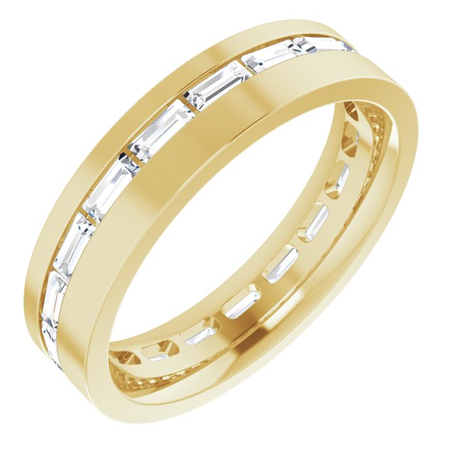 14K Yellow 1 1/8 CTW Lab-Grown Diamond Band