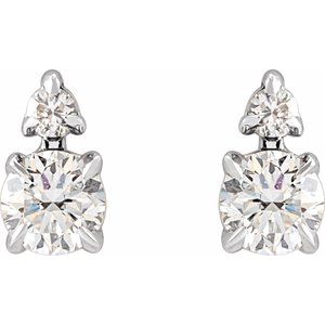 14K White 1/3 CTW Lab-Grown Diamond Earrings