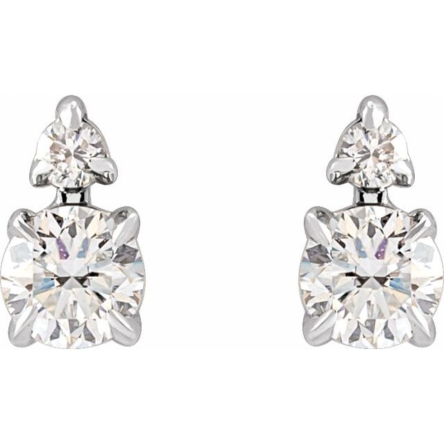 14K White 1/3 CTW Lab-Grown Diamond Earrings