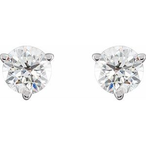 14K White 3/4 CTW Lab-Grown Diamond Earrings