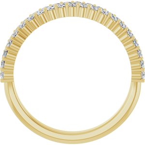 14K Yellow 1/2 CTW Lab-Grown Diamond Anniversary Band