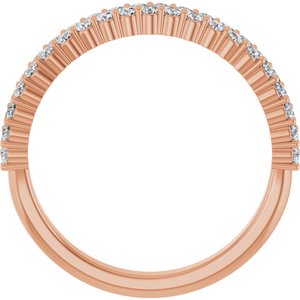 14K Rose 1/2 CTW Lab-Grown Diamond Anniversary Band