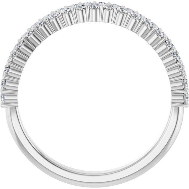 14K White 1/2 CTW Lab-Grown Diamond Anniversary Band