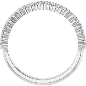 14K White 1/2 CTW Lab-Grown Diamond Anniversary Band