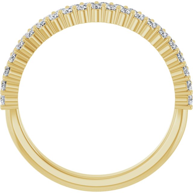 14K Yellow 1/2 CTW Lab-Grown Diamond Anniversary Band