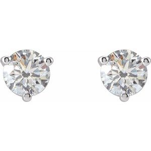 14K White 1/2 CTW Lab-Grown Diamond Earrings