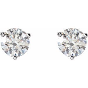 14K White 1 CTW Lab-Grown Diamond Earrings