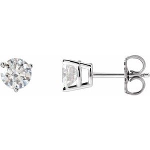 14K White 1 CTW Lab-Grown Diamond Earrings