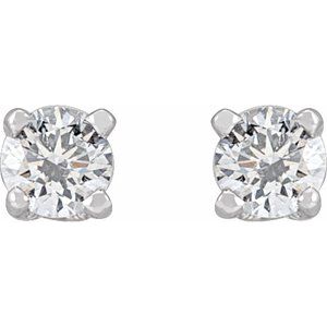 14K White 1/5 CTW Lab-Grown Diamond Stud Earrings