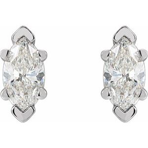 14K Rose 1/2 CTW Lab-Grown Diamond Earrings