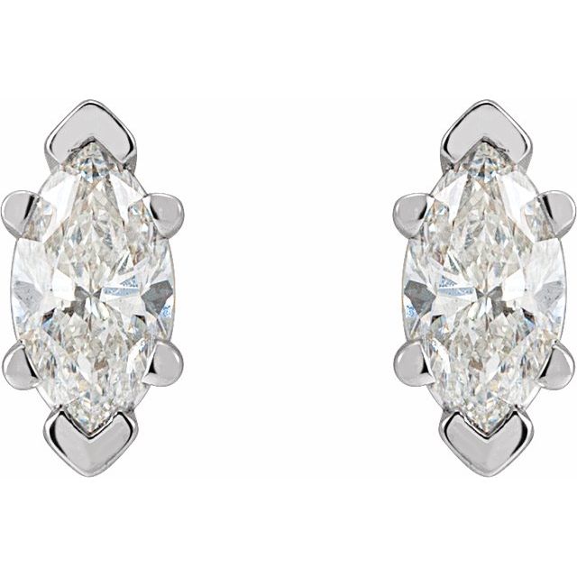 14K Rose 1/2 CTW Lab-Grown Diamond Earrings