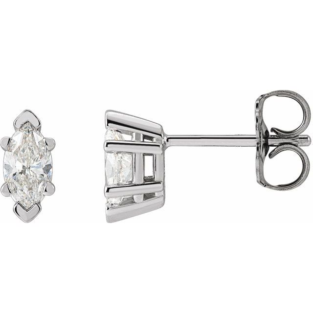 14K Rose 1/2 CTW Lab-Grown Diamond Earrings