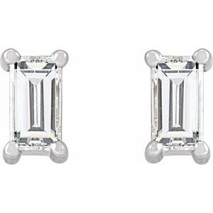 14K White 1/5 CTW Lab-Grown Diamond Stud Earrings