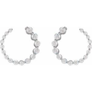 14K White 7/8 CTW Lab-Grown Diamond Front-Back Earrings
