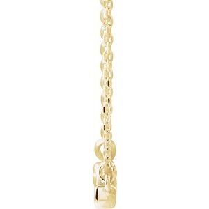 14K Yellow 1/4 CTW Lab-Grown Diamond French-Set Bar 18" Necklace