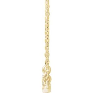 14K Yellow 1/8 CTW Lab-Grown Diamond French-Set Bar 18" Necklace