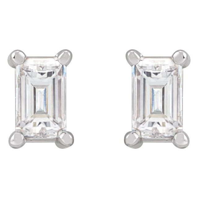 14K White 1/5 CTW Lab-Grown Diamond Stud Earrings