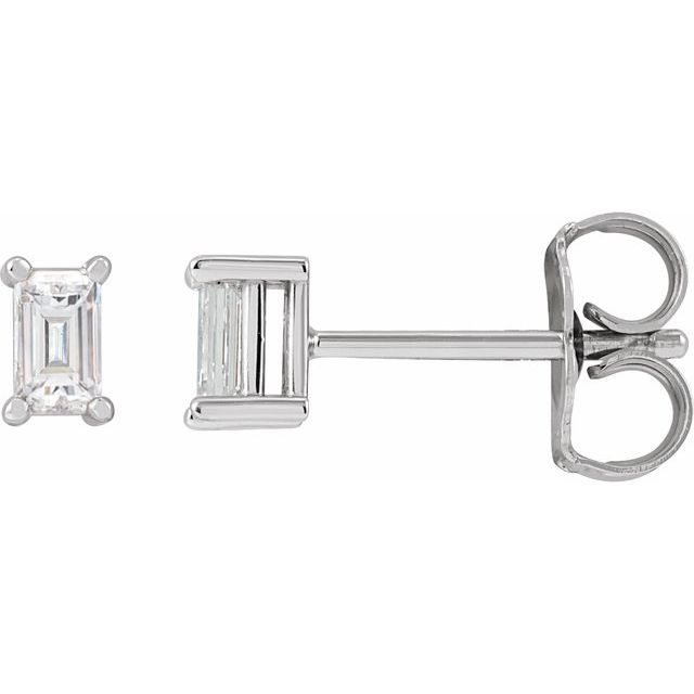 14K White 1/5 CTW Lab-Grown Diamond Stud Earrings