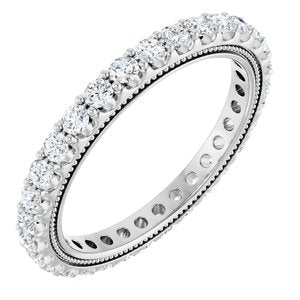Platinum 9/10 CTW Lab-Grown Diamond Eternity Band Size 7