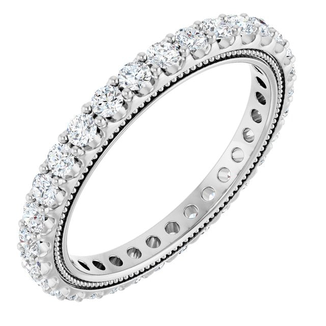 Platinum 9/10 CTW Lab-Grown Diamond Eternity Band Size 7
