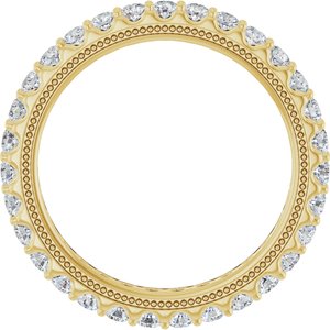 14K Yellow 9/10 CTW Lab-Grown Diamond Eternity Band Size 7