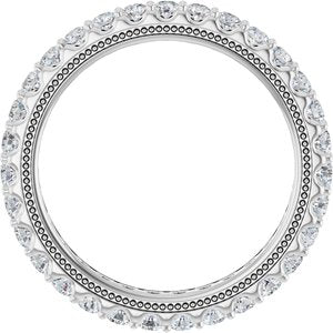 Platinum 9/10 CTW Lab-Grown Diamond Eternity Band Size 7