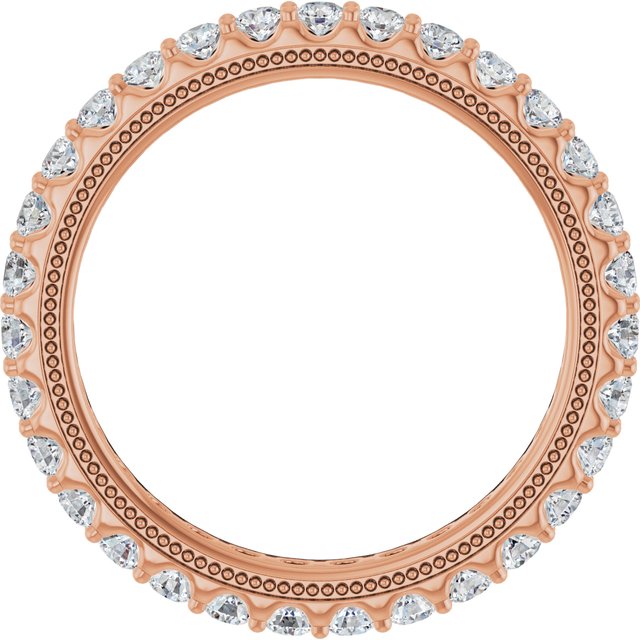 14K Rose 9/10 CTW Lab-Grown Diamond Eternity Band Size 7