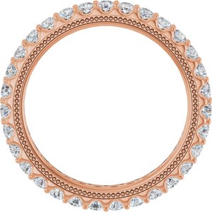 14K Rose 9/10 CTW Lab-Grown Diamond Eternity Band Size 7