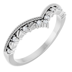 Platinum .08 CTW Lab-Grown Diamond Contour Band
