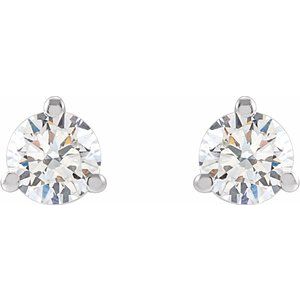 14K White 1/3 CTW Lab-Grown Diamond Stud Earrings