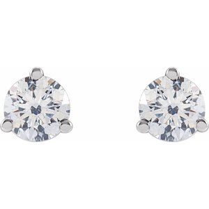 14K White 1/2 CTW Lab-Grown Diamond Stud Earrings