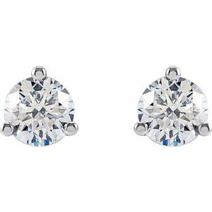 14K White 3/4 CTW Lab-Grown Diamond Stud Earrings