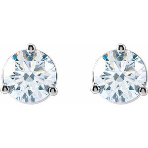14K White 1 1/4 CTW Lab-Grown Diamond Stud Earrings