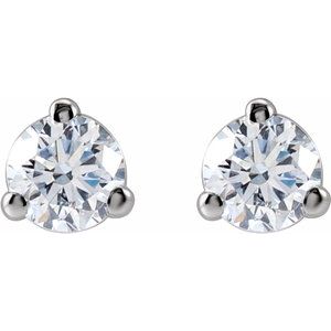 14K White 1/5 CTW Lab-Grown Diamond Stud Earrings