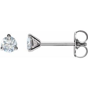 14K White 1/4  CTW Lab-Grown Diamond Stud Earrings