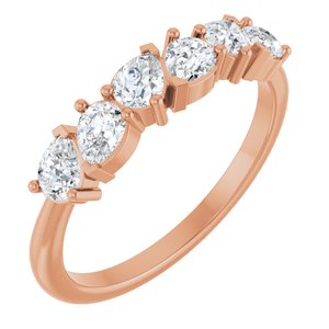 14K Rose 7/8 CTW Lab-Grown Diamond Anniversary Band
