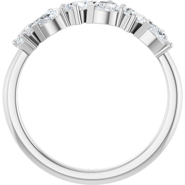 Platinum 7/8 CTW Lab-Grown Diamond Anniversary Band
