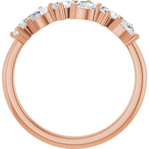 14K Rose 7/8 CTW Lab-Grown Diamond Anniversary Band