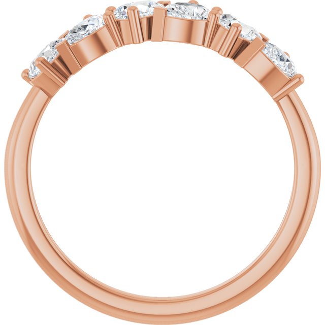 14K Rose 7/8 CTW Lab-Grown Diamond Anniversary Band