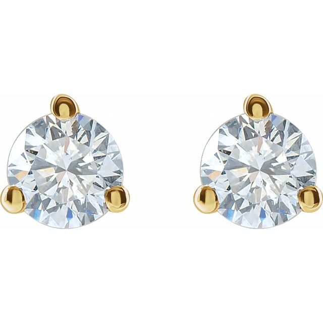 14K Yellow 1/5 CTW Lab-Grown Diamond Stud Earrings