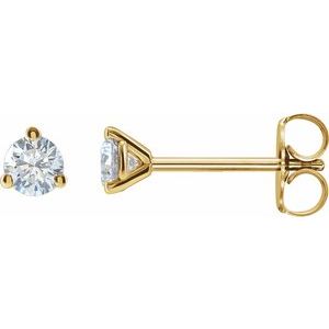 14K Yellow 1/5 CTW Lab-Grown Diamond Stud Earrings